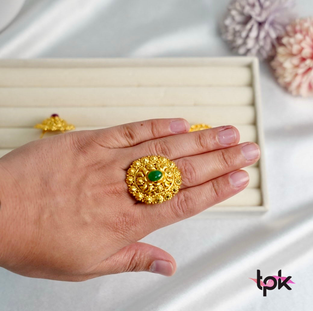 Gold Plated Antique Ring (Copper Base)