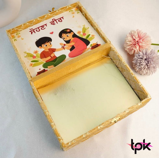 Rakhi gift hamper - gold(empty box)