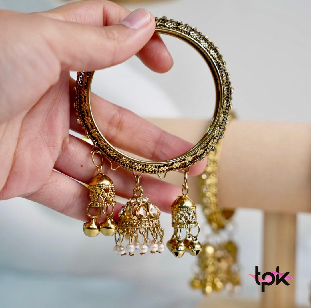 Golden kangan with latkan (Set of 2)