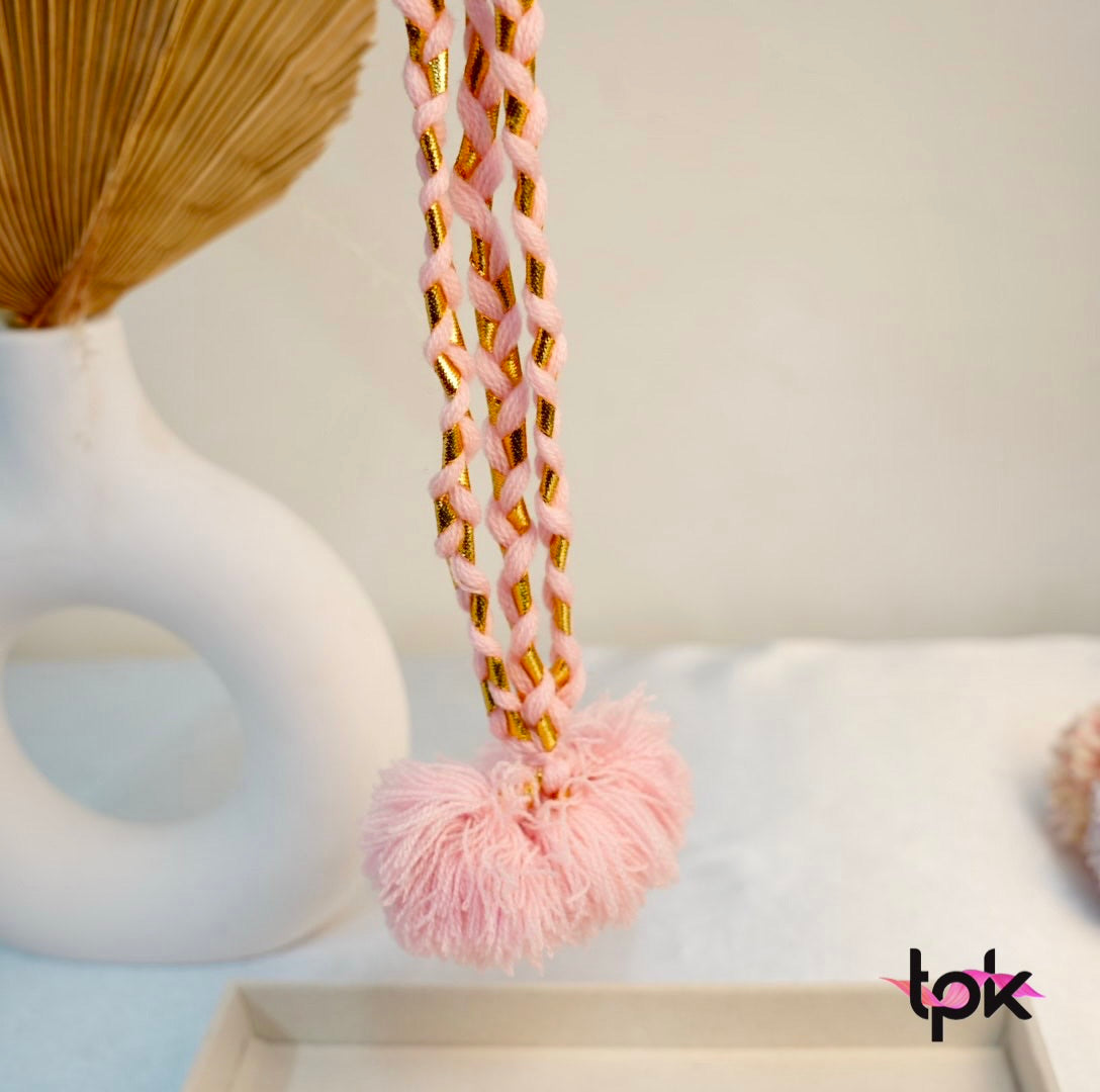Luddi Paranda with Pom Pom Tassels - Pink