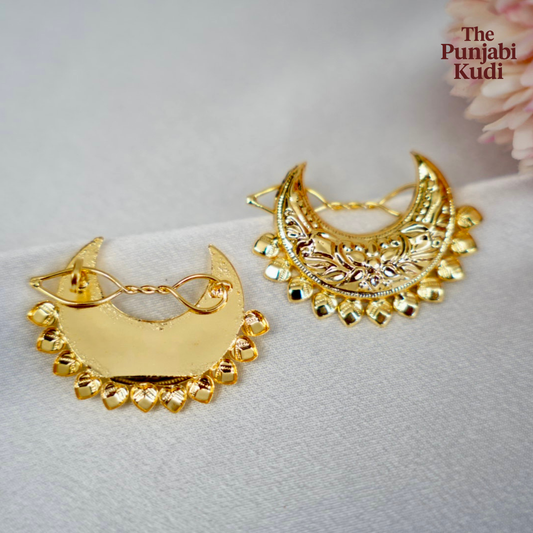 Micro Gold Plated Chand Hair Clips Pair