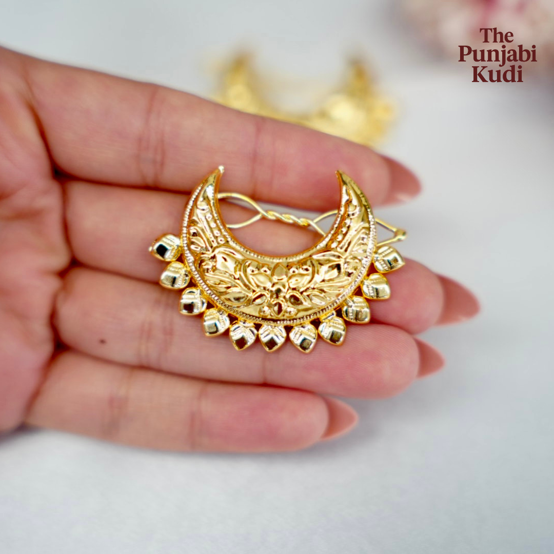 Micro Gold Plated Chand Hair Clips Pair