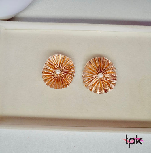 Handmade Gotta Hair Clips Pair - Light Gold & Dark Gold