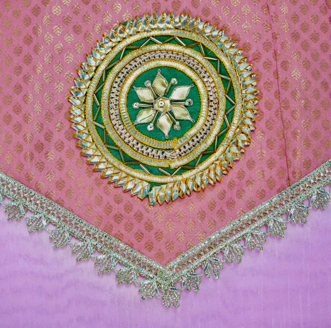 Pink Brocade Suit/Saree Cover