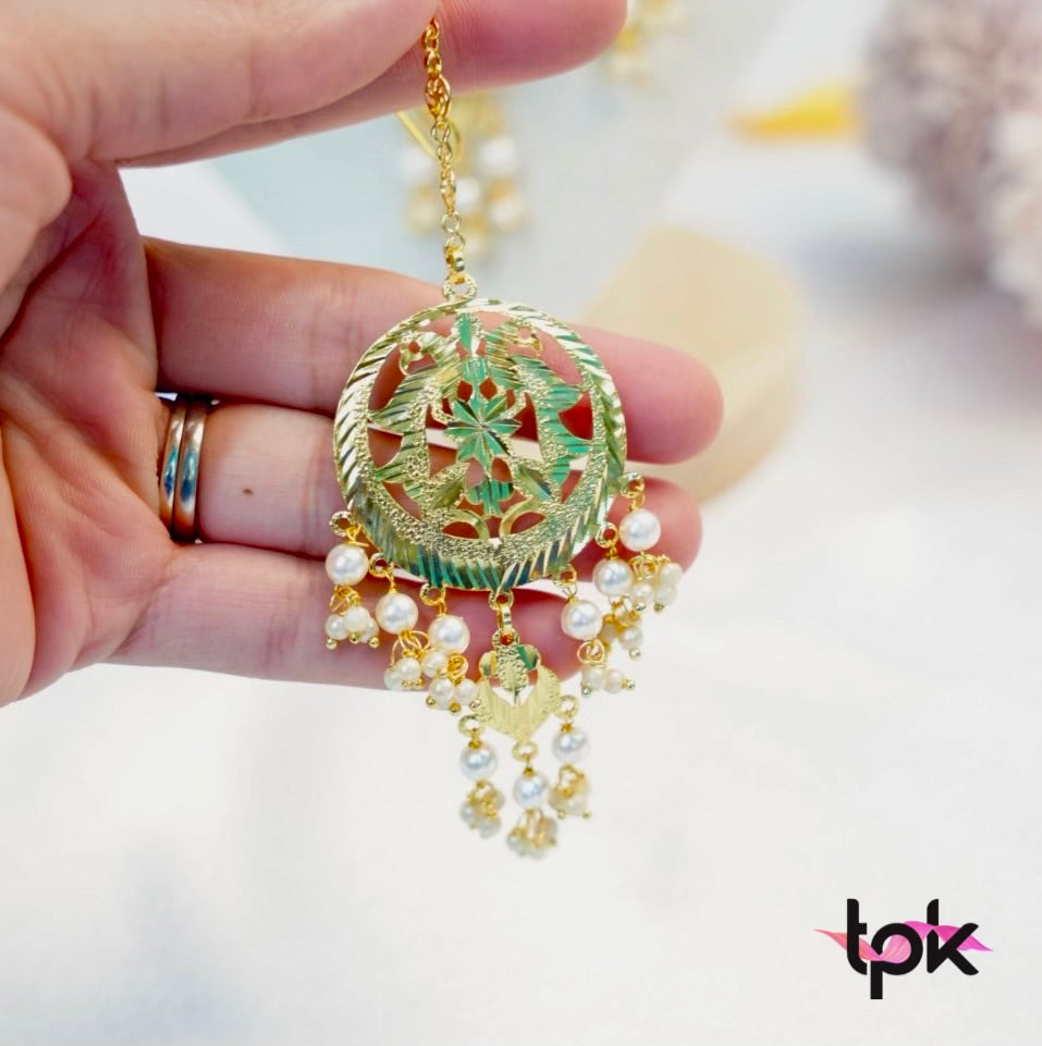 Virsa Gold Finished Choker & Earing Set