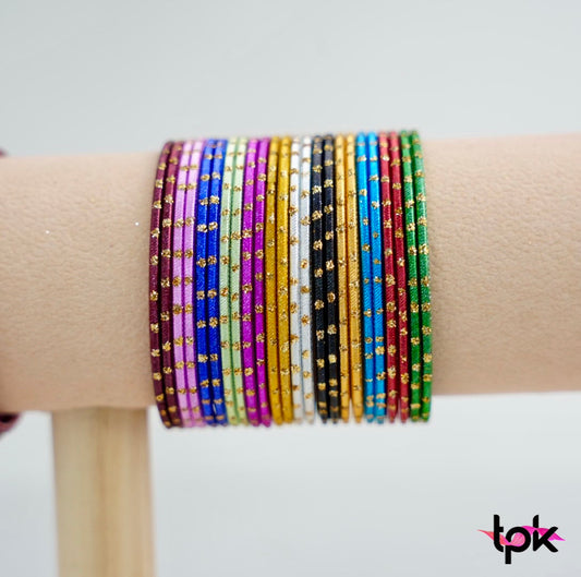 Kids Multi color Metal Bangle Set