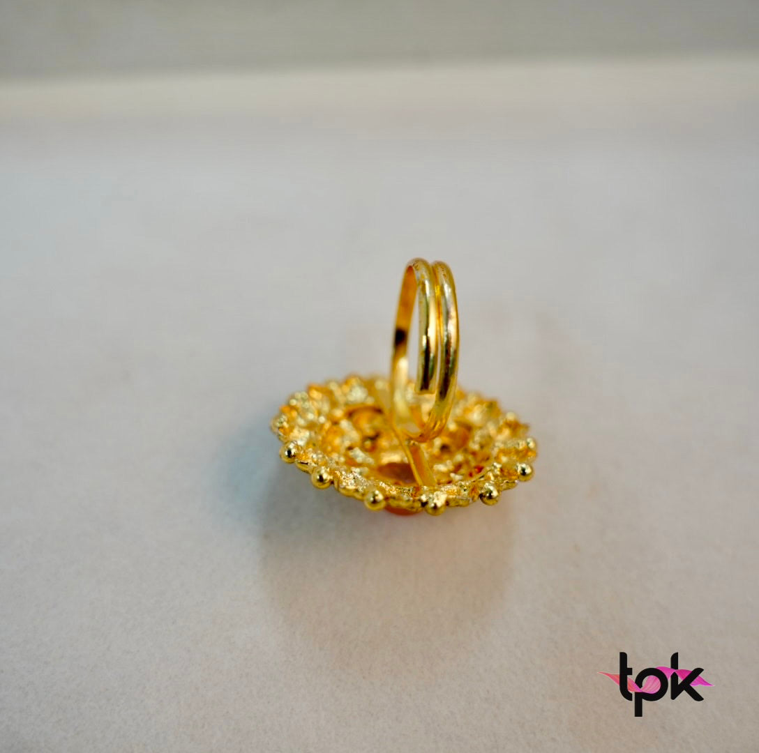 Gold Plated Antique Ring (Copper Base)