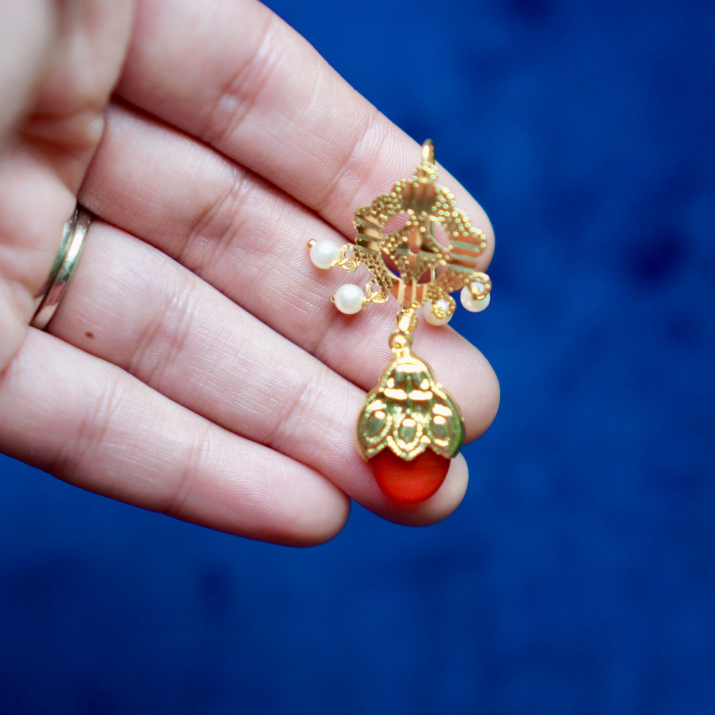 Punjabi Traditional Dakh Set with Multi color Stones