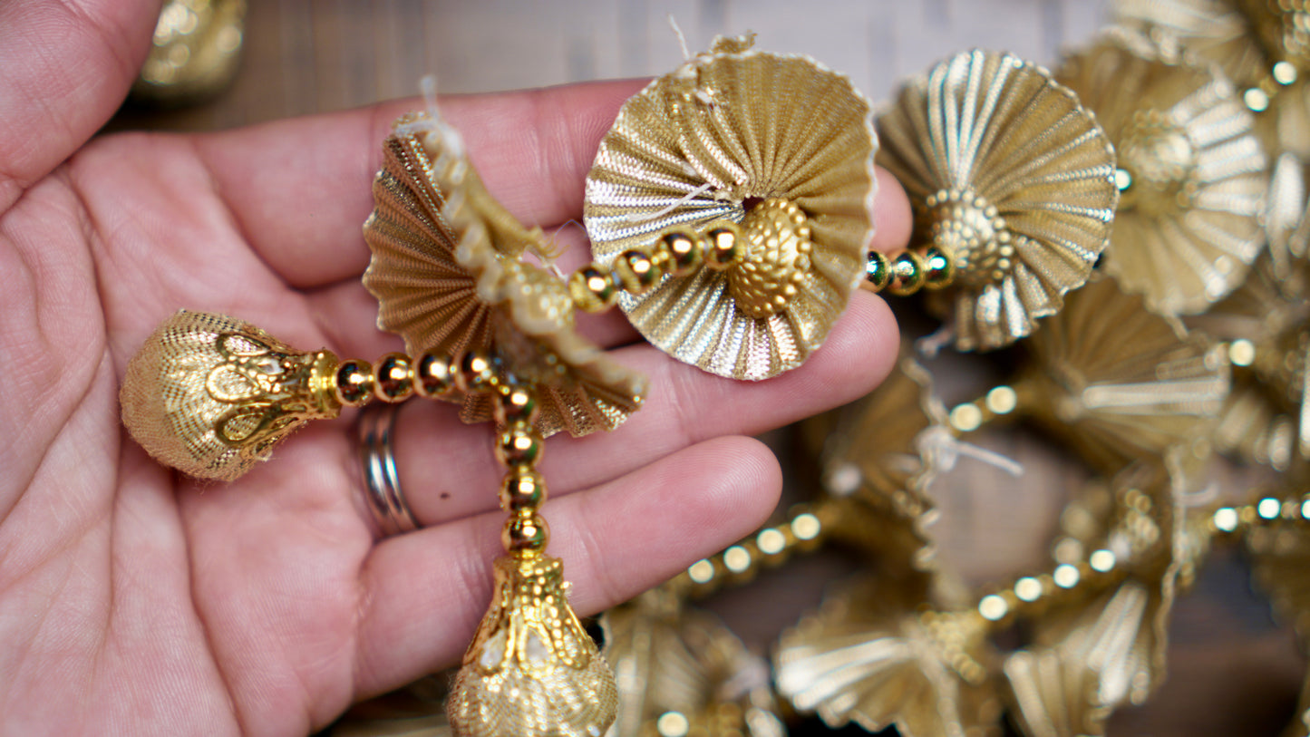 Golden Mirror Gota Patti Punjabi Paranda