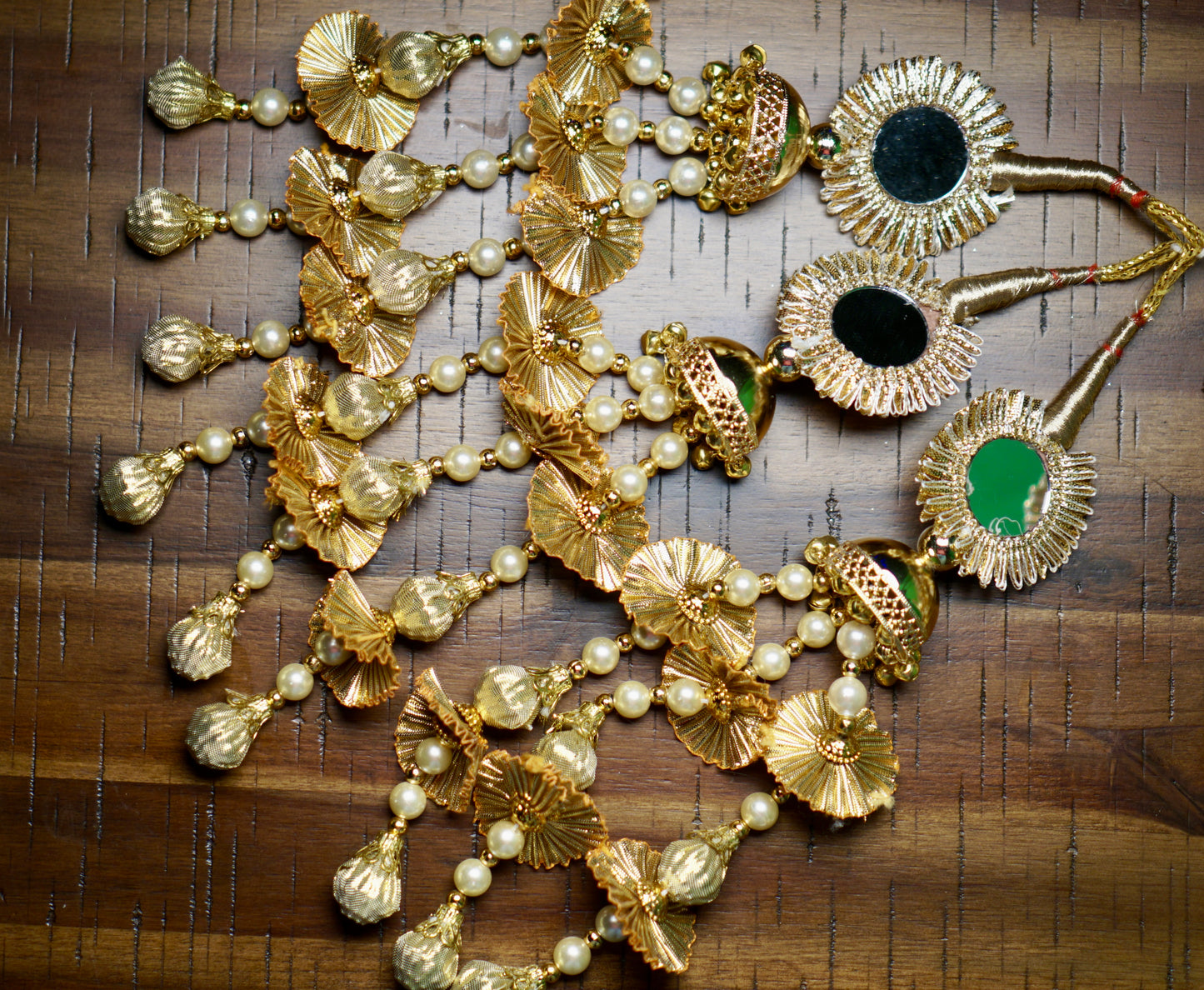 Gold Mirror Work Punjabi Lotan Paranda
