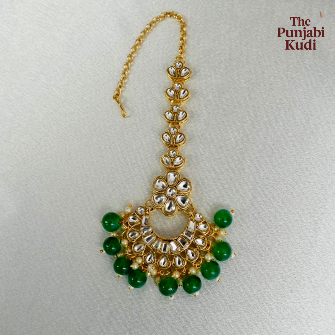 Emerald Green Kundan Choker Set