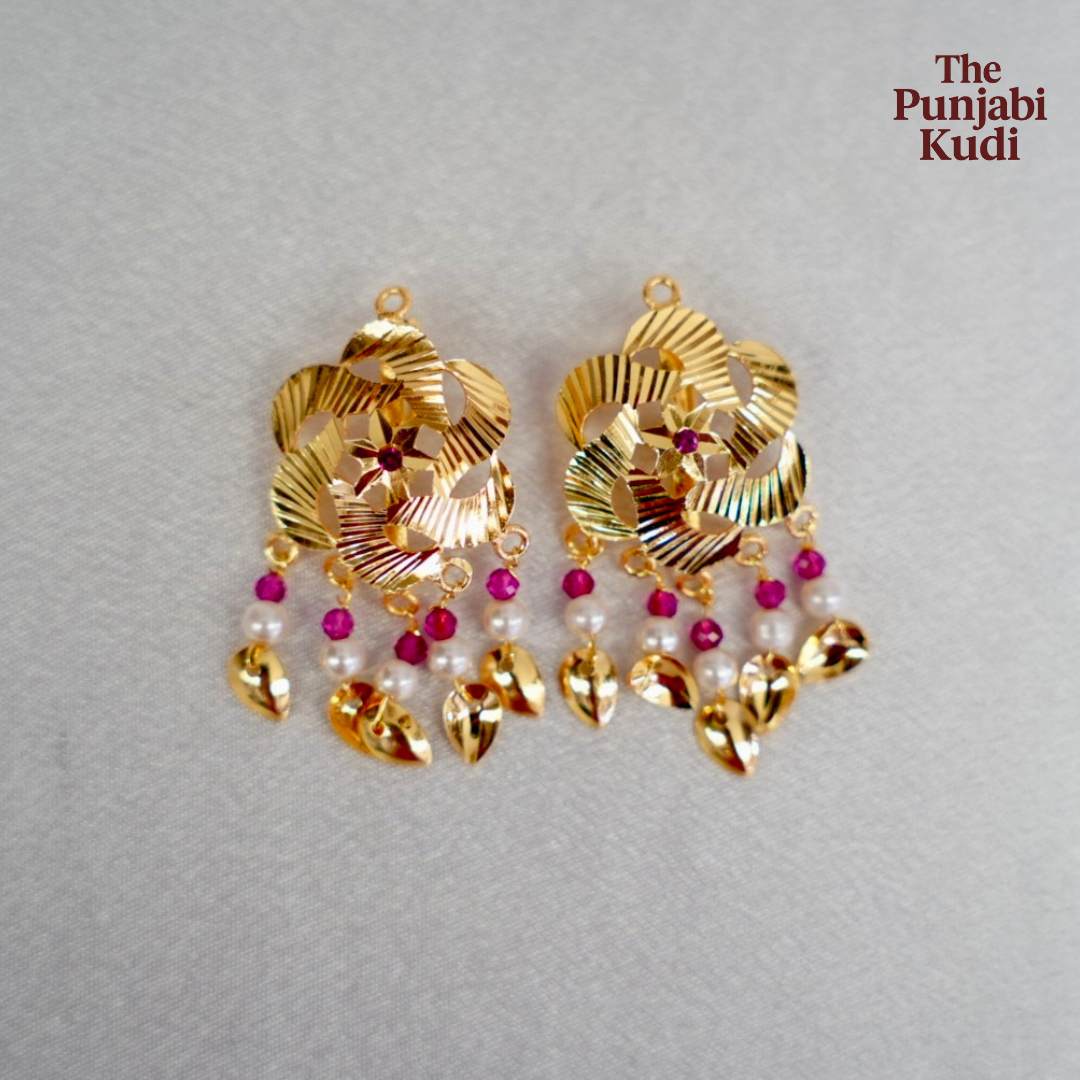 Small Flower Pearl Traditional Earrings