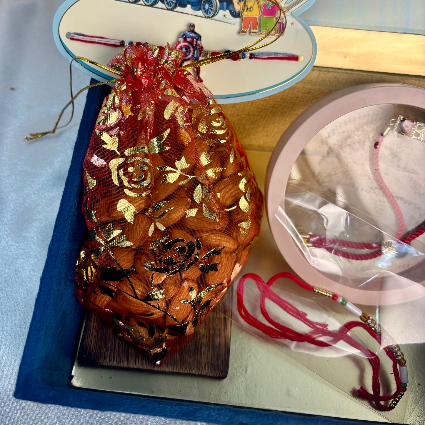 Dry Fruit Gift Bags | Almonds or Cashews | Perfect for Rakhi Hampers & Festive Gifting 100g