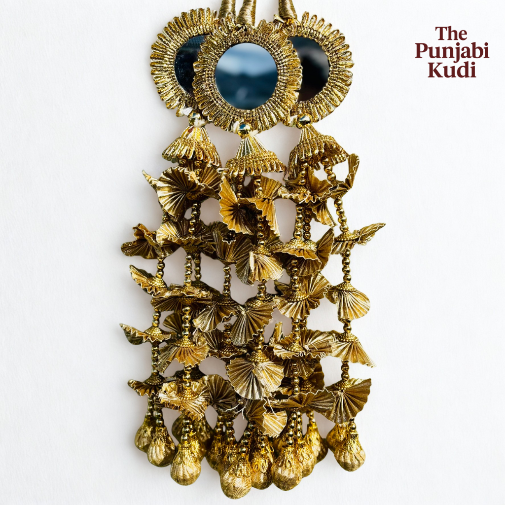 Golden Mirror Gota Patti Punjabi Paranda