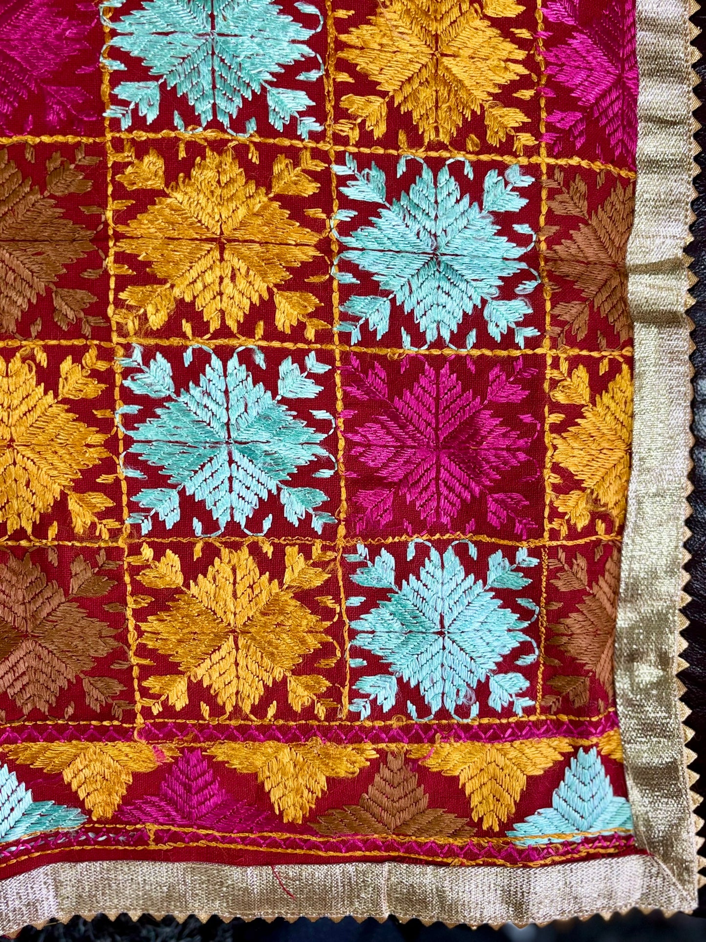 Multicolor Khaddar Bagh Phulkari Dupatta