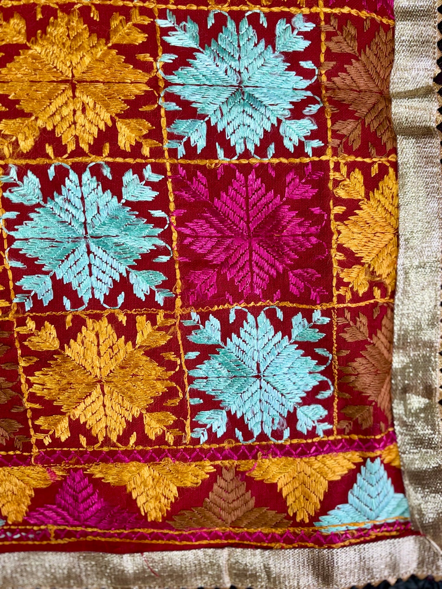 Multicolor Khaddar Bagh Phulkari Dupatta