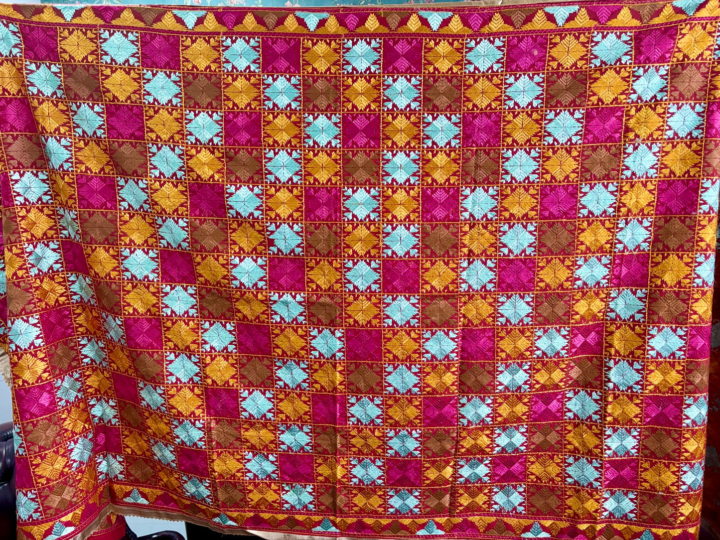 Multicolor Khaddar Bagh Phulkari Dupatta