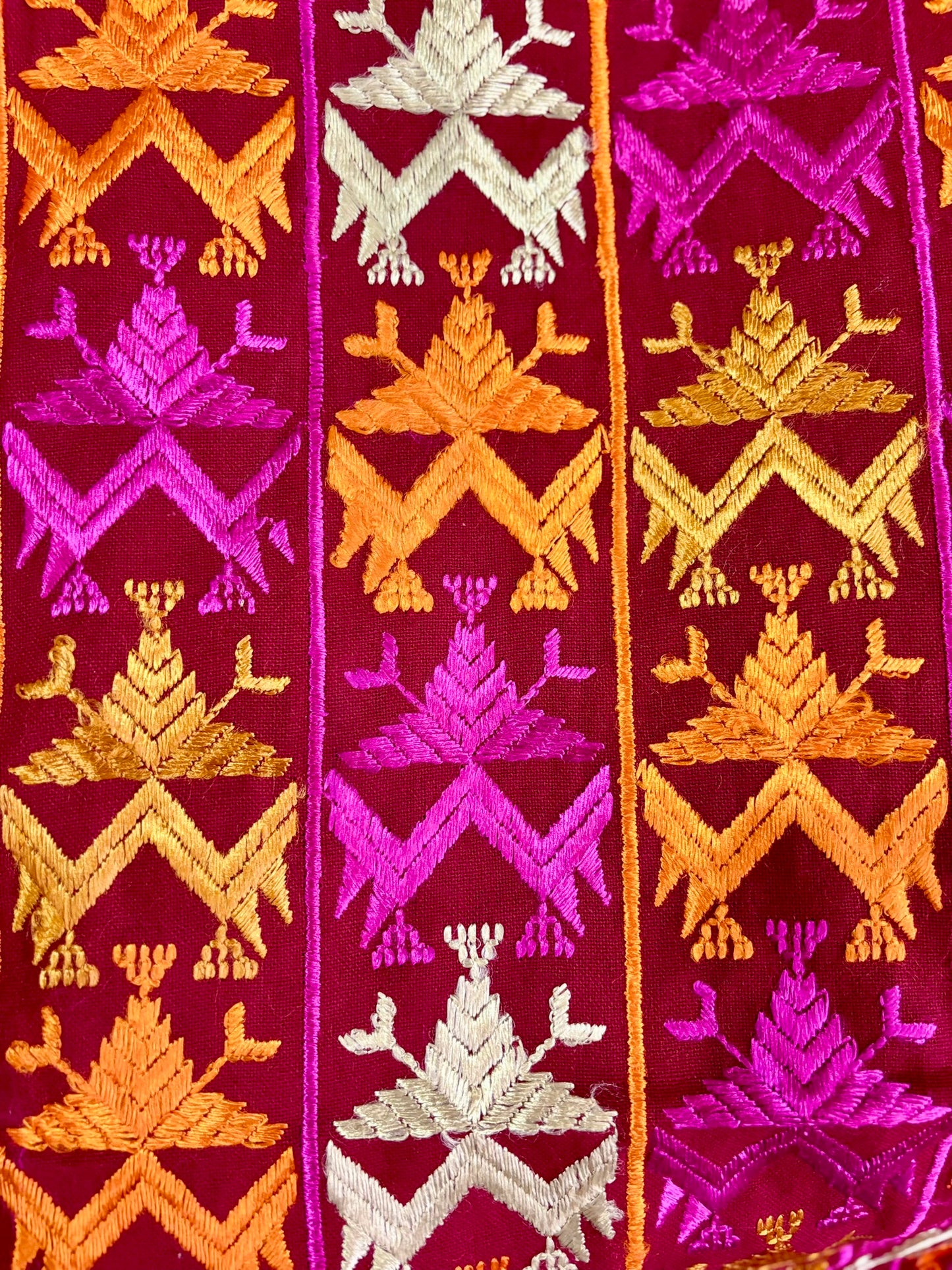 Magenta Khaddar Bagh Phulkari Dupatta