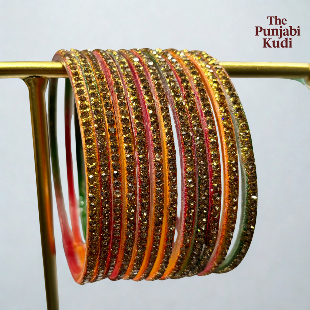 Multi Color Glass Bangles Set