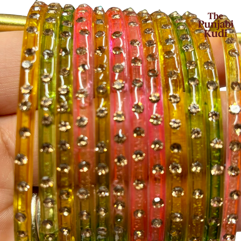 Multi Color Glass Bangles Set