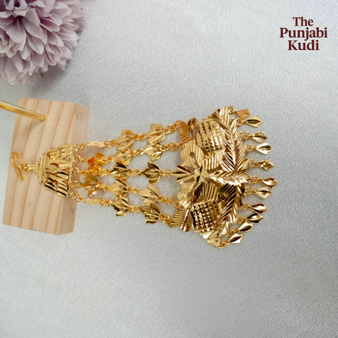 Traditional Punjabi Gold Piple Patti Passa