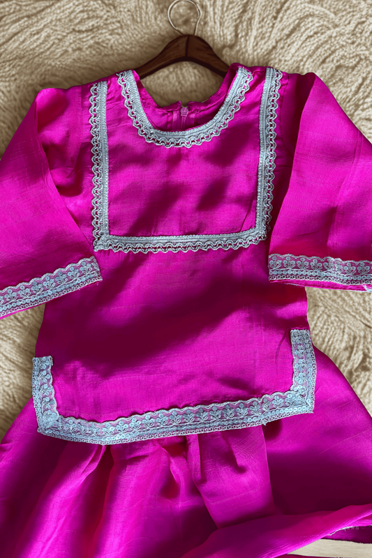 Silk Lehenga Choli with Chinnon Dupatta (1-5 Years)