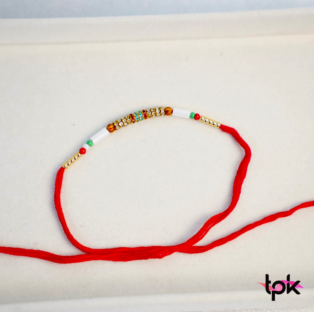 Rakhi with Crystals and Pearls
