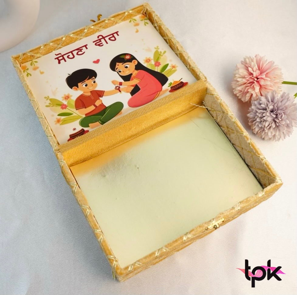Rakhi gift hamper - gold(empty box)