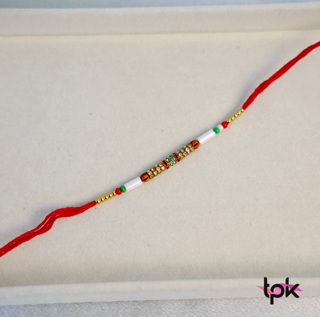 Rakhi with Crystals and Pearls