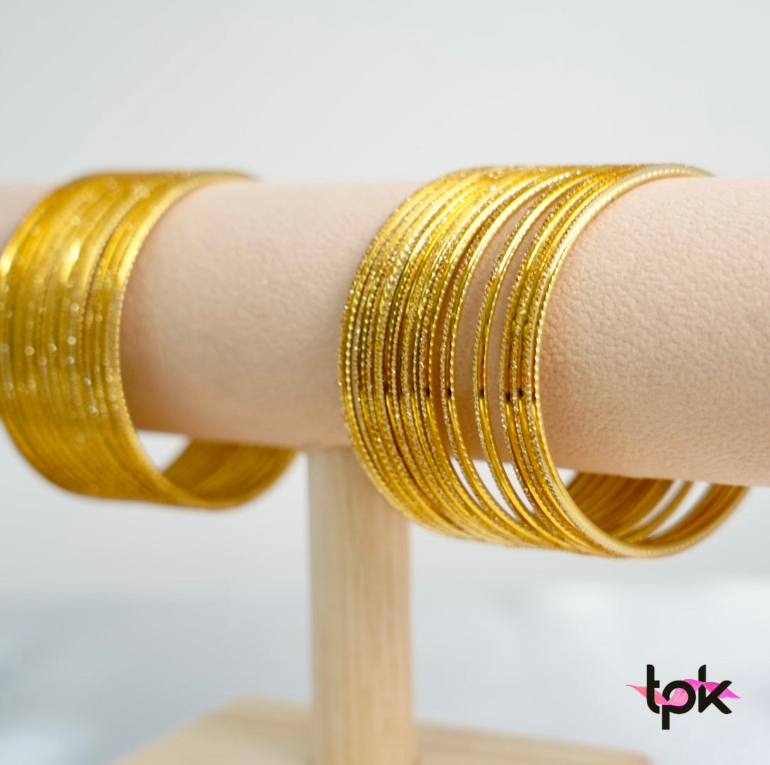 Traditional Metal Glitter Bangles