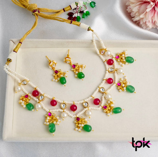 Pachi Kundan Choker Set with Earrings