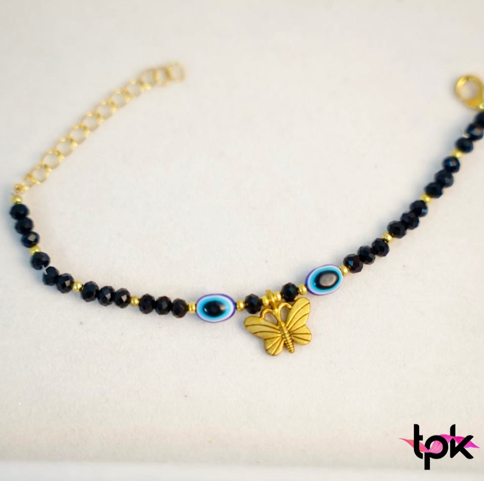 Evil Eye Butterfly Bracelet for Kids