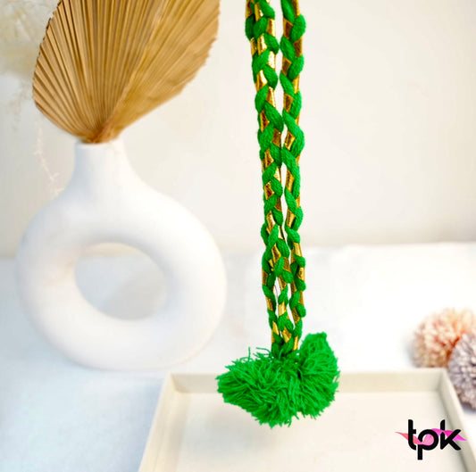 Luddi Paranda with Pom Pom Tassels - Green