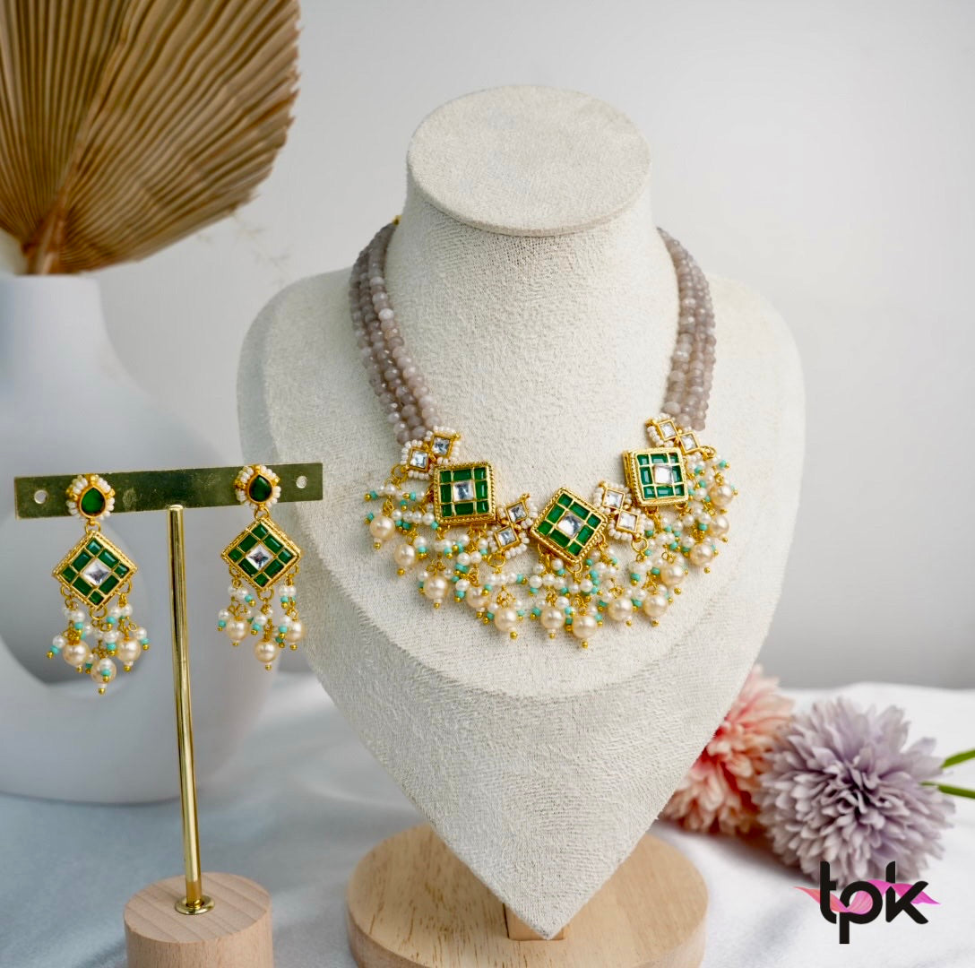 Pachi Kundan Choker Set with Earrings
