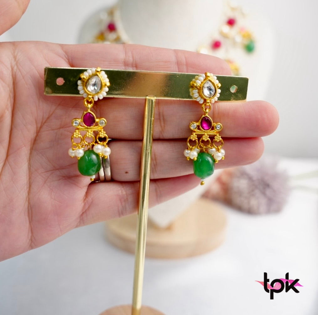 Pachi Kundan Choker Set with Earrings