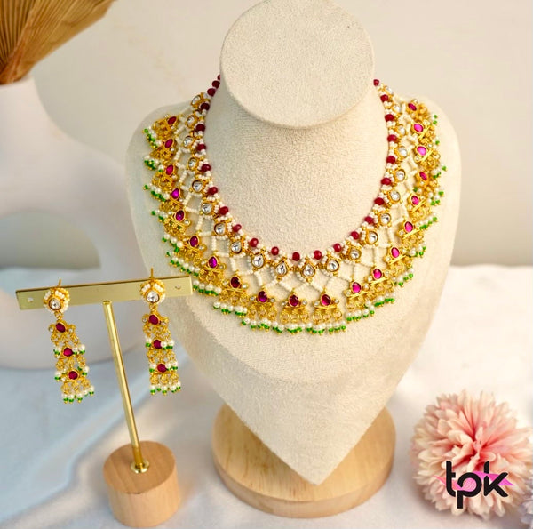 Pachi Kundan Choker Set with Earrings