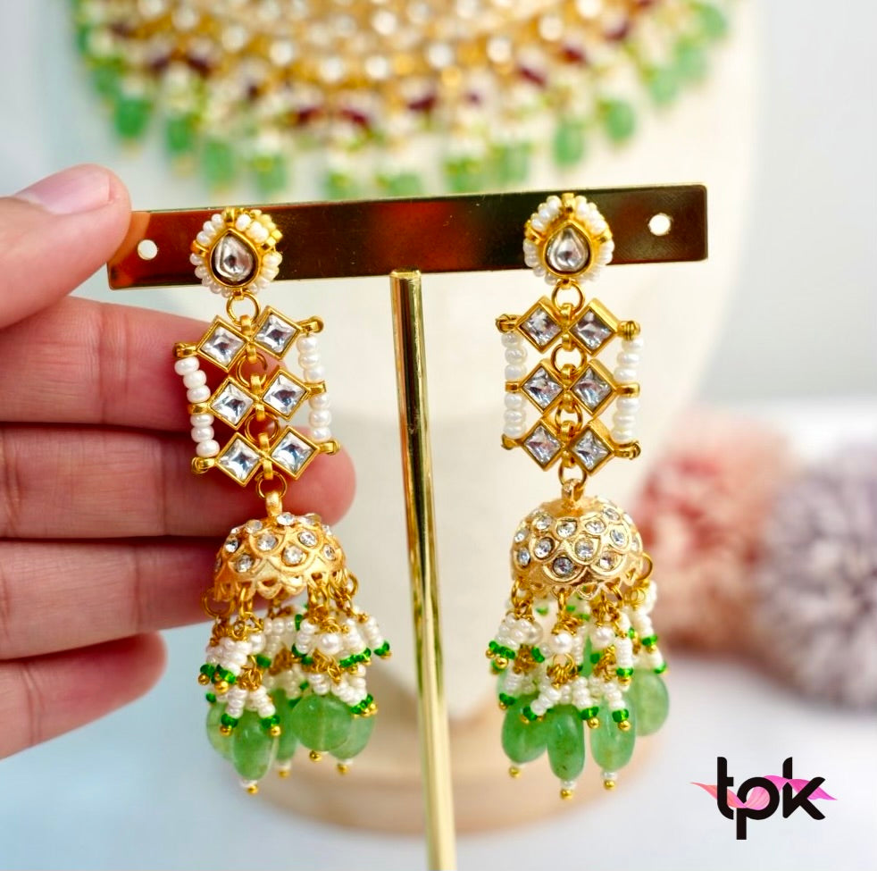 Pachi Kundan Choker Set with Earrings & Tikka