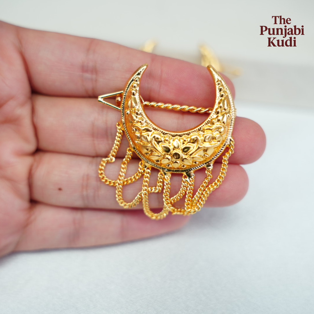 Chand Patra Chain Hair Clips Pair