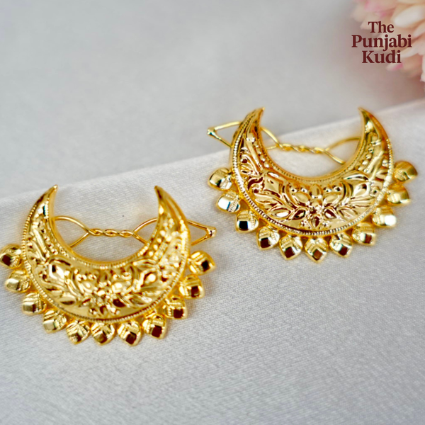 Micro Gold Plated Chand Hair Clips Pair