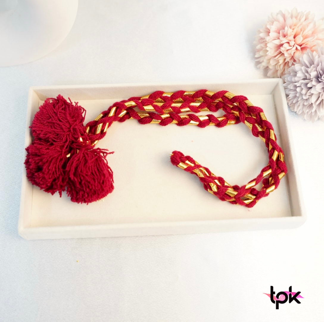 Luddi Paranda with Pom Pom Tassels - Maroon