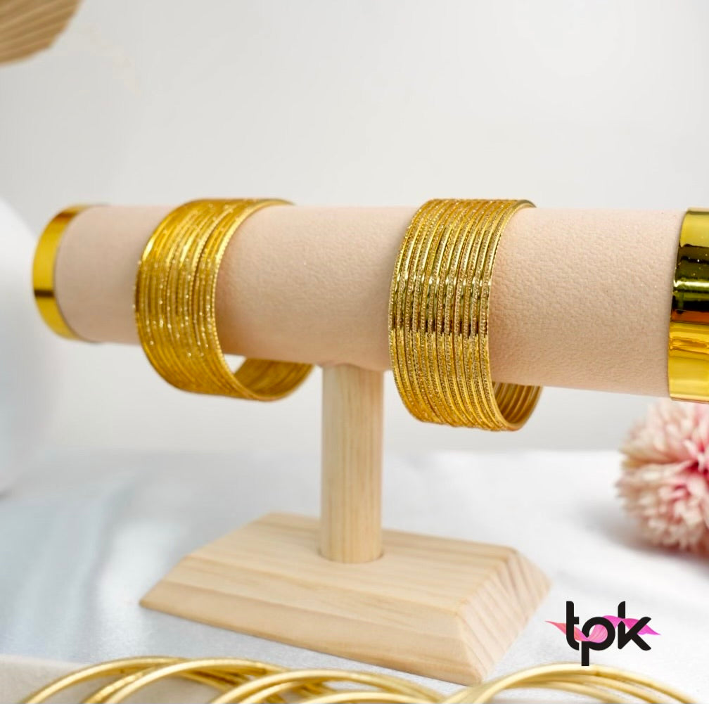 Traditional Metal Glitter Bangles