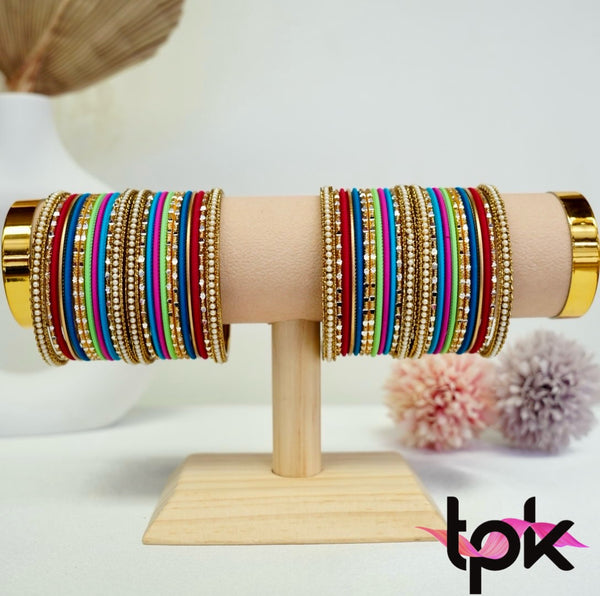 Multi color Metal Bangle Set