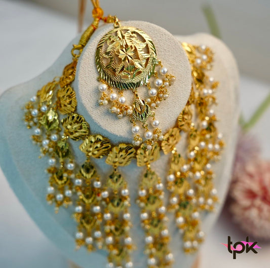 Virsa Gold Finished Choker & Earing Set