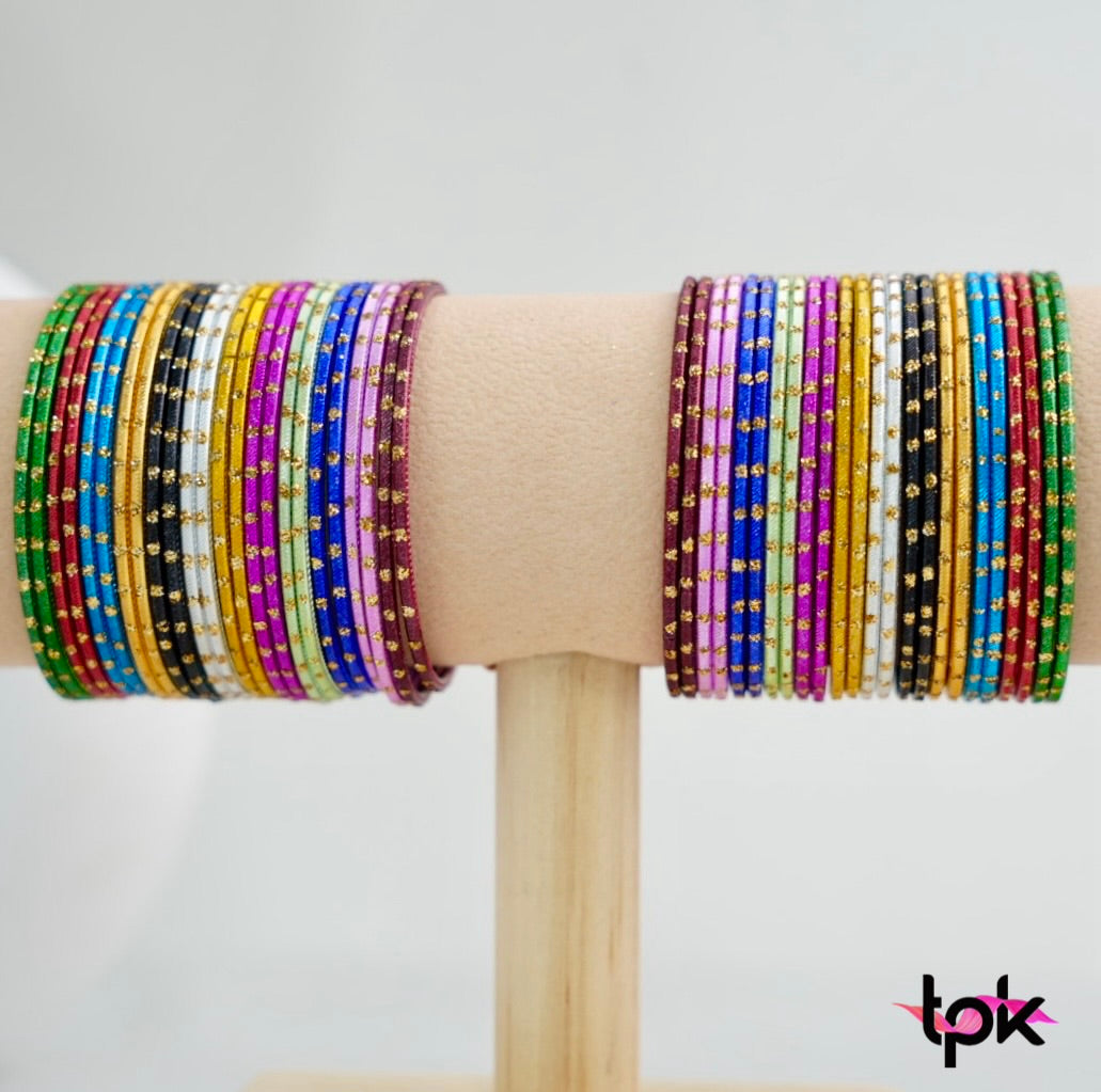 Kids Multi color Metal Bangle Set