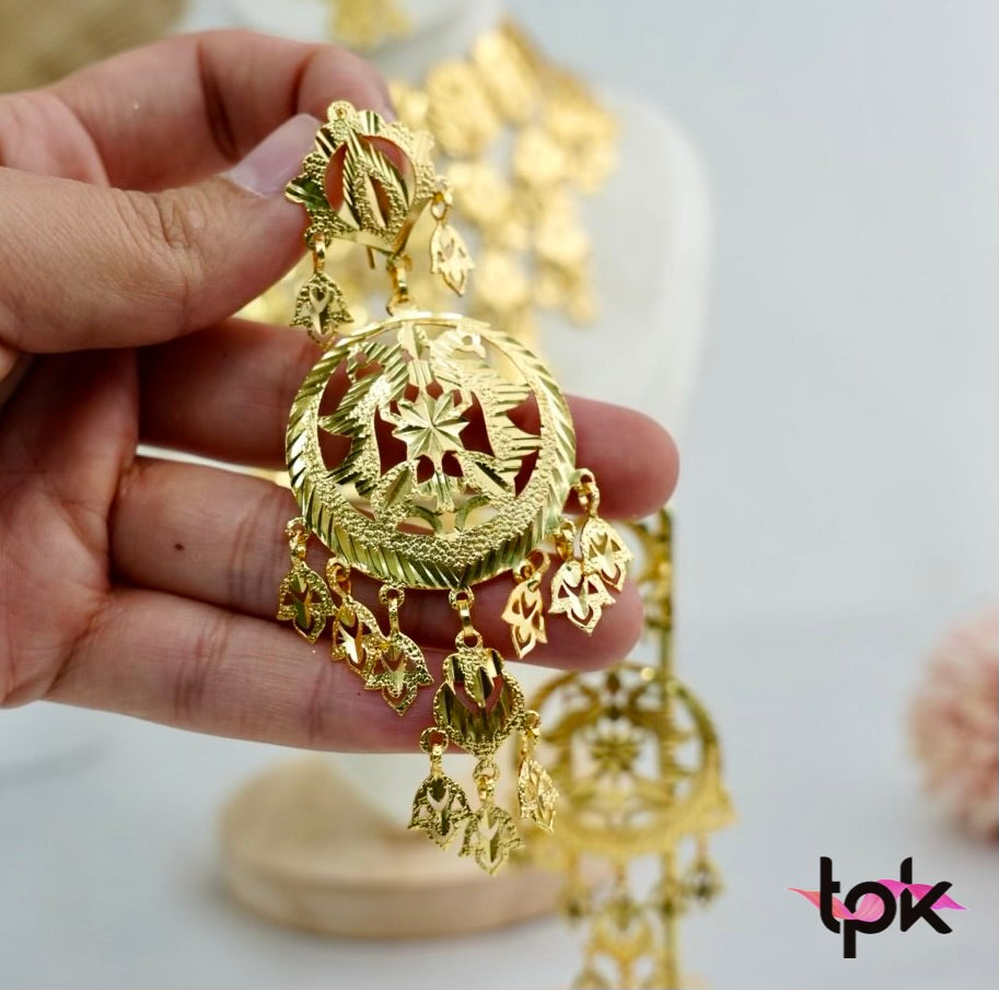 Virsa Gold Finished Choker & Earing Set