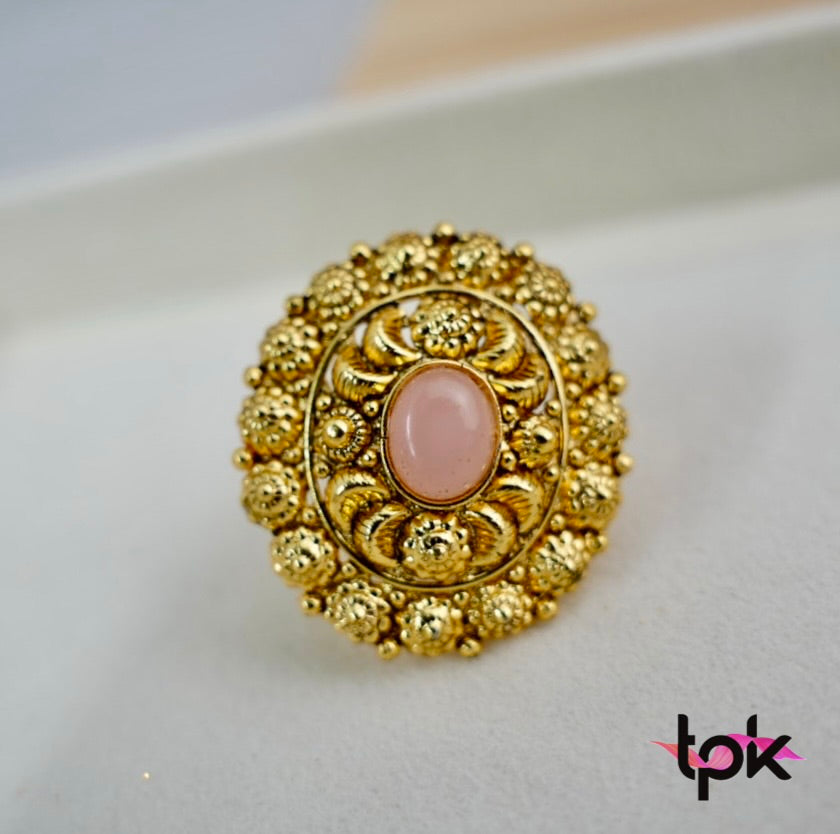 Gold Plated Antique Ring (Copper Base)