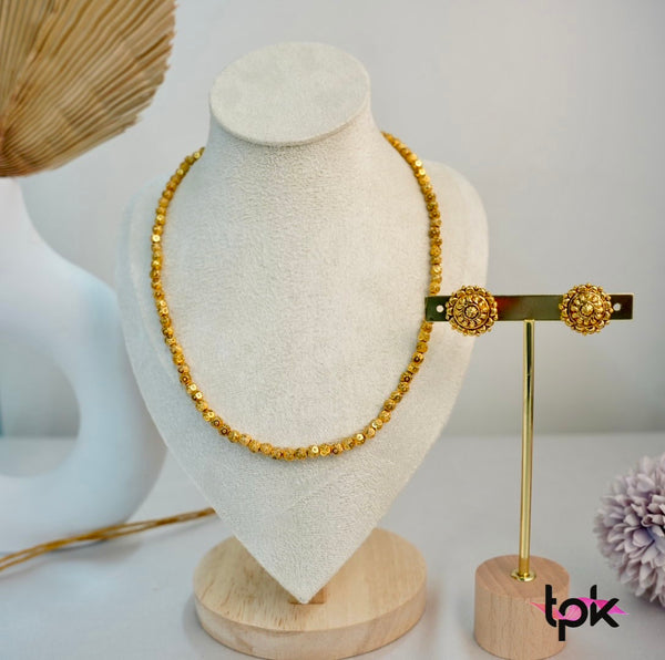 Gold Plated Mala Set (Copper Base)