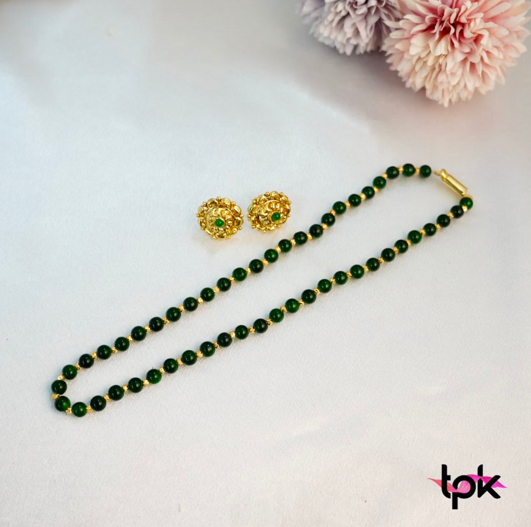 Gold Plated Mala Set (Copper Base)