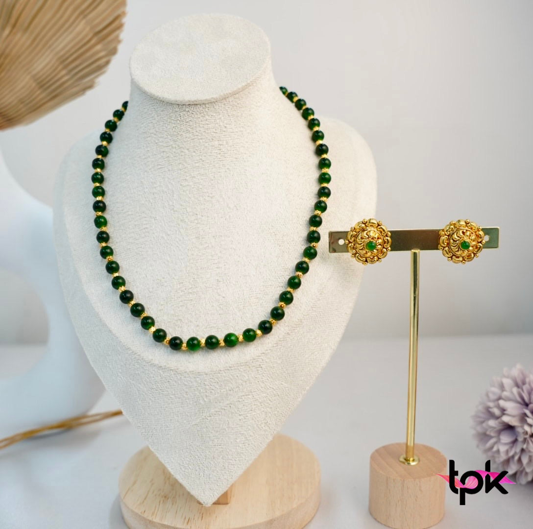 Gold Plated Mala Set (Copper Base)