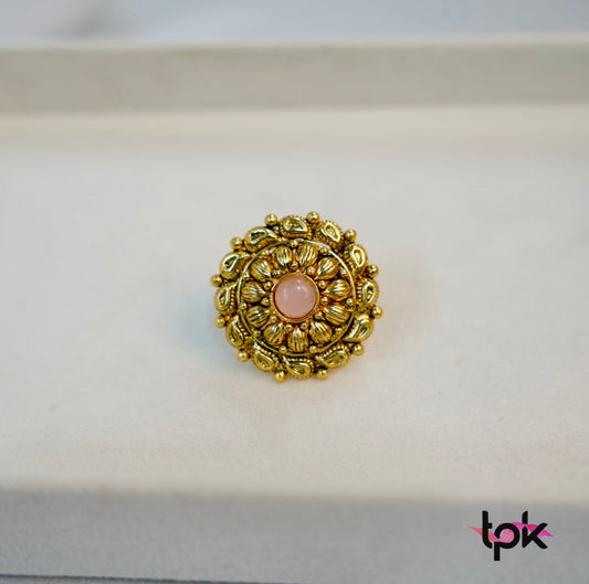 Gold Plated Antique Ring (Copper Base)